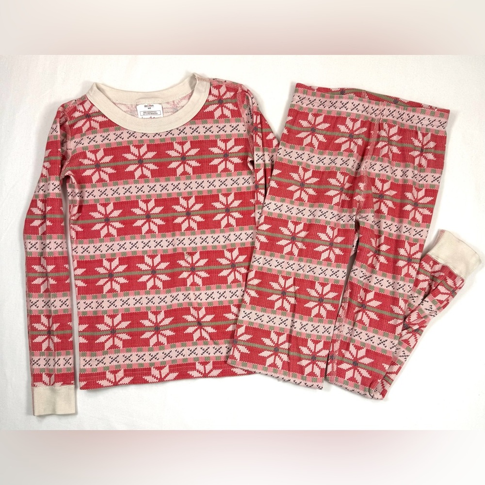 HANNA ANDERSSON Kids Organic Cotton Holiday Pajama Set 8 Fair Isle Winter Cozy